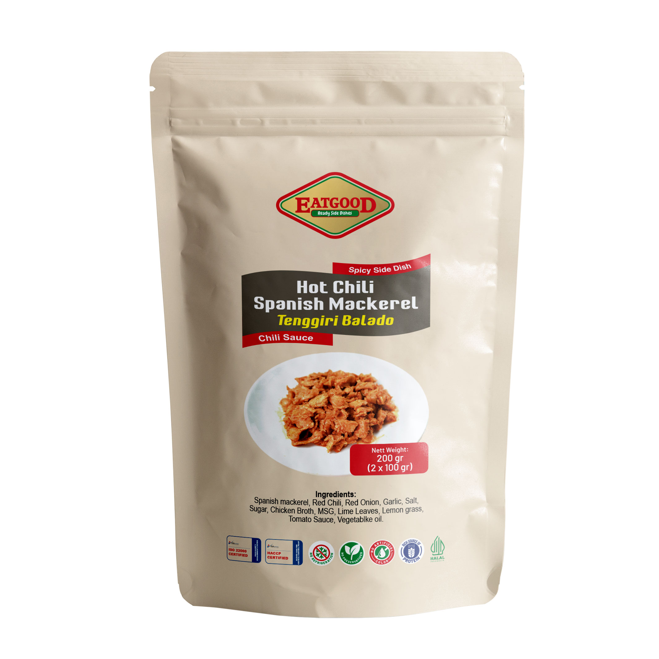 Hot Chili Spanish Mackerel Flake 200 gr